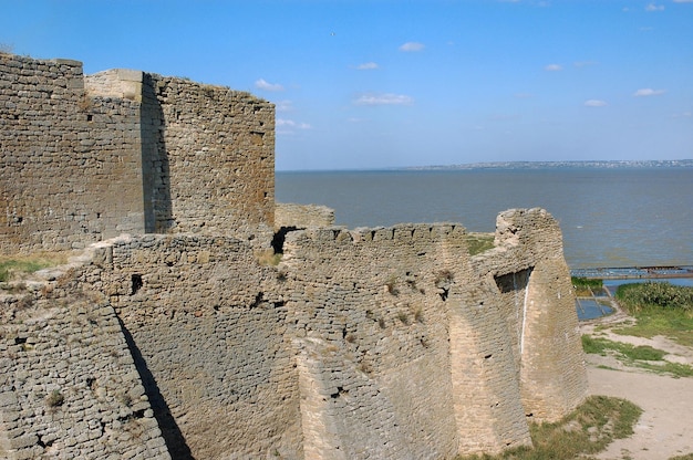 De overblijfselen van het Akkerman-fort BelgorodDnestrovsky Oekraïne Unesco-erfgoed