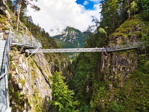 Foto de panoramische brug in de leutasch klamm