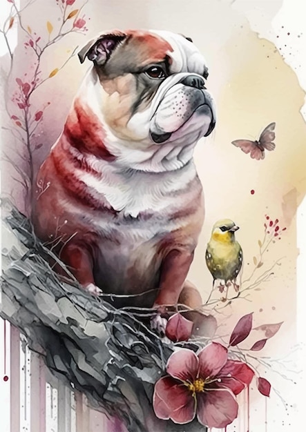 De perfecte Pug Dog aquarel print voor hondenliefhebbers