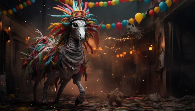 Foto de pinata is een symbool van de mexicaanse cultuur.