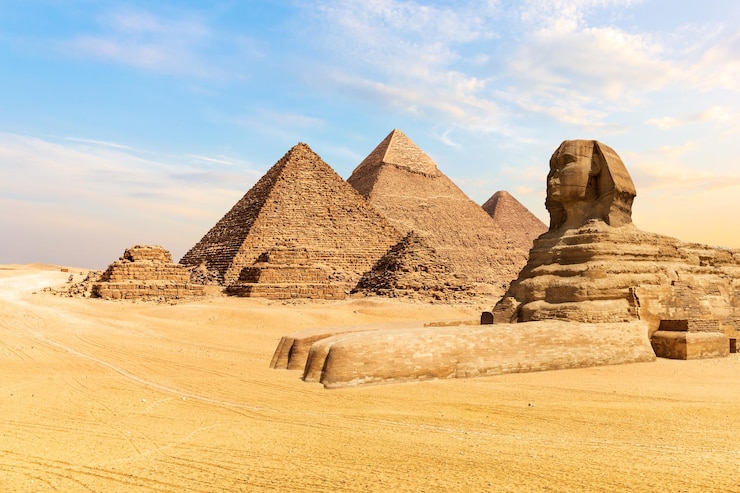 De piramides van Gizeh en de Grote Sfinx Egypte