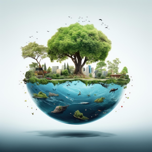 De planeet Aarde met haar overvloedige waterbronnen
