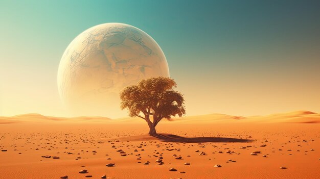 De planeet Mars.