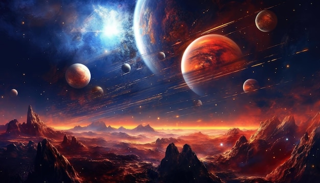 De planeet van het universum wallpapers