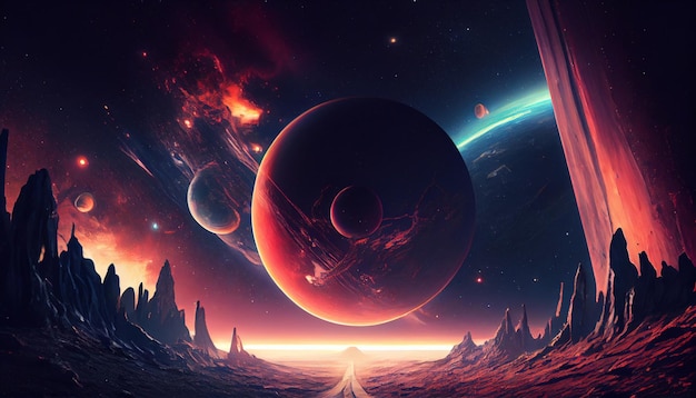 De planeet van het universum wallpapers