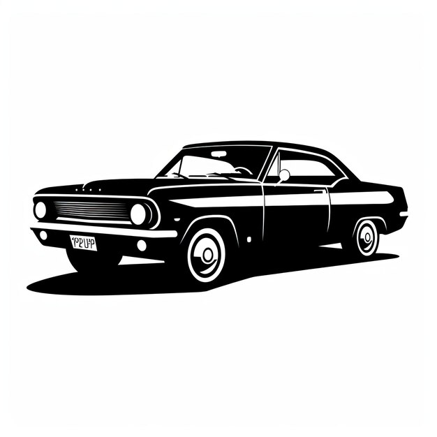 Foto de pontiac gts silhouette van 1966 is een klassieke auto.