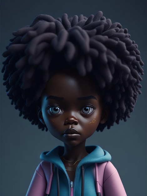De pop van het zwarte meisje uit de film Black Girl