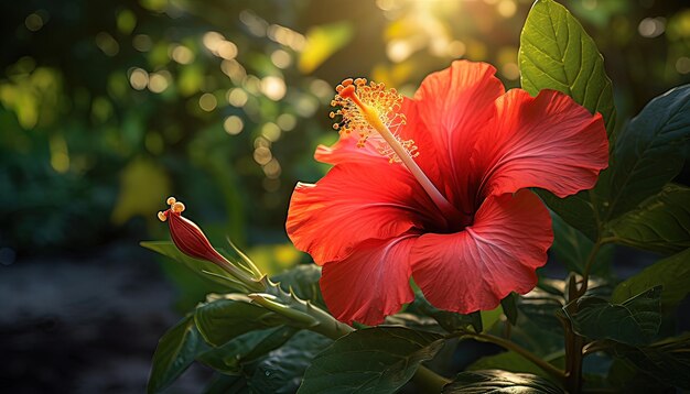 De prachtige hibiscus of Bunga Raya