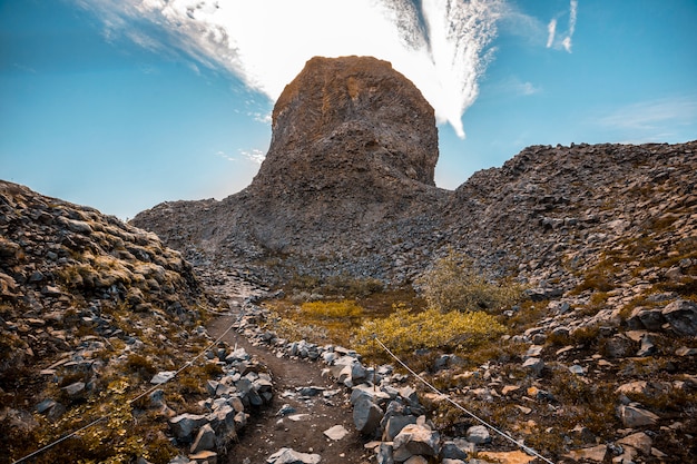 De prachtige jokulsargljufur trekking trail, ijsland