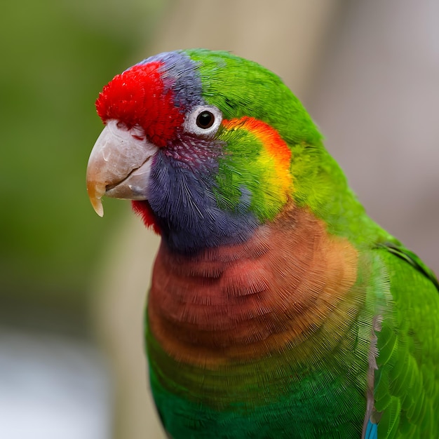 De prachtige Rainbow Lorikeet, ook bekend als Trichoglossus Haematodus, wordt nauwlettend waargenomen voor sociale media.