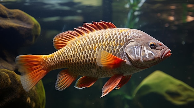 De prachtige rode en gouden harpie, de harpyja in de Braziliaanse dierentuin