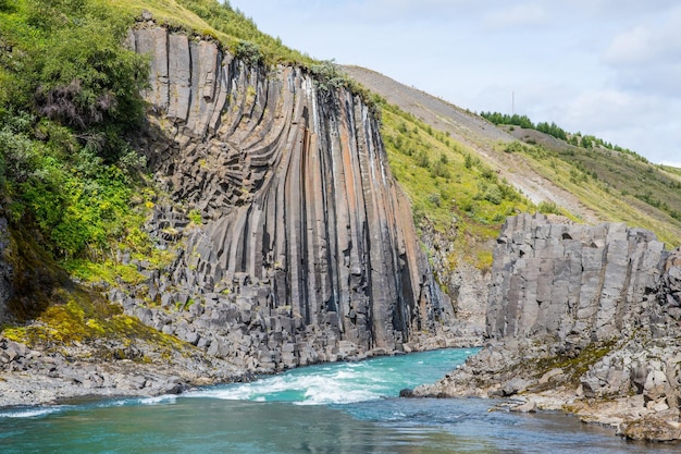 De prachtige Studlagil-kloof in IJsland