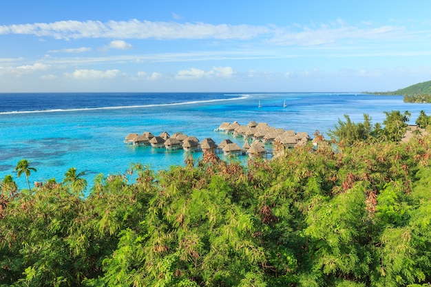 De prachtige zee en resort in Moorea eiland op Tahiti PAPEETE, Frans-Polynesië