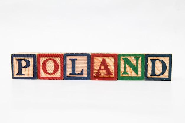 De rangschikking van letters vormt één woord, &quot;POLEN&quot;