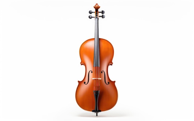 De resonerende ziel De beheersing van cellomuziek geïsoleerd op een witte achtergrond