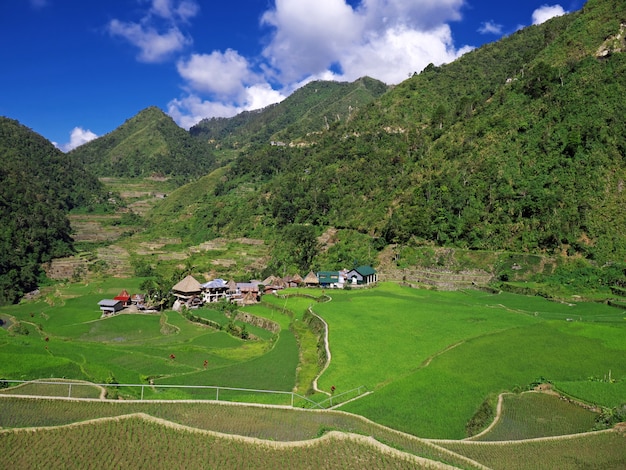 De rijstterrassen in Bangaan Filipijnen