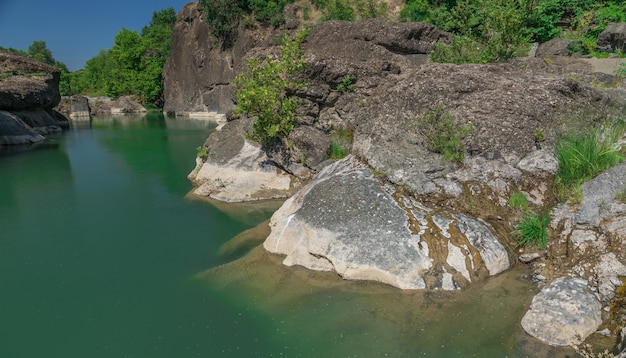 De riviercanion van venetikos, griekenland