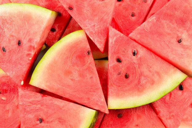 De sappige regeling van watermeloenplakken