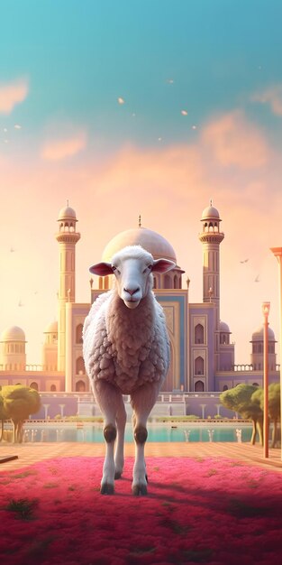 De schapen voor de taj mahal