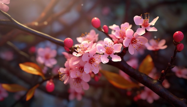 De schoonheid van de natuur in een levendig boeket van kleurrijke bloemen gegenereerd door kunstmatige intelligentie