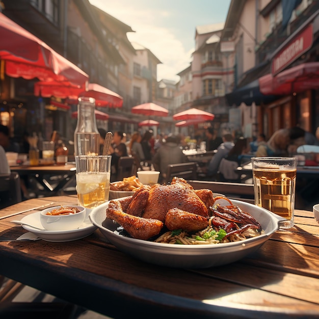 De schoonheid van het eten op straat