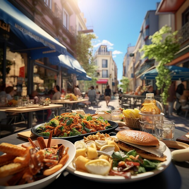 De schoonheid van het eten op straat