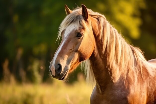 De schoonheid van paarden in een schilderachtige buitenomgeving