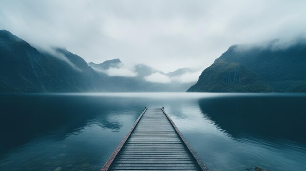 Foto de serene en kalmerende glen pier in nieuw-zeeland