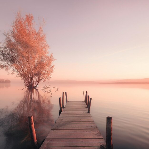 Foto de serene schoonheid van een zonsopgang