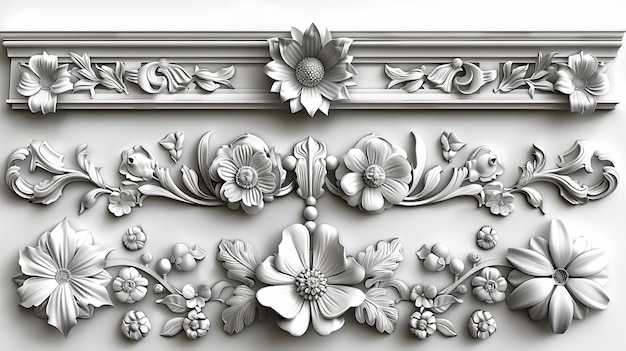 De set van moderne illustratie sjablonen omvat decoratieve tekstverdelers bloemen ornament grenzen en geïsoleerde moderne illustraties