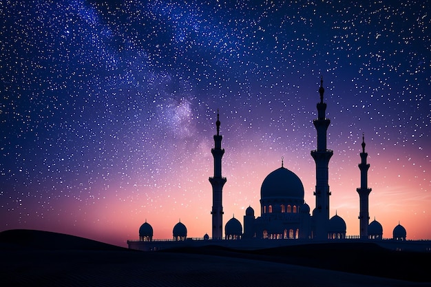 De Sheikh Zayed Grand Mosque's nachts