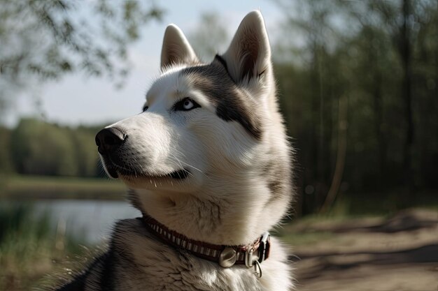 De Siberische Husky in portret