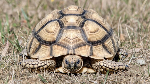 De sierlijke schildpad in zijn natuurlijke habitat