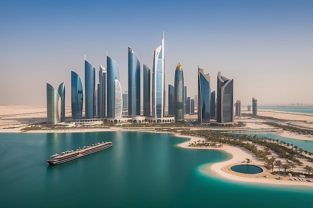 De skyline van Abu Dhabi