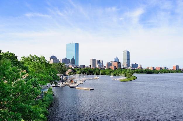 De skyline van Boston