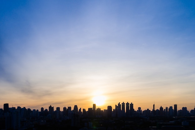 De skyline van de stad Silhoutte