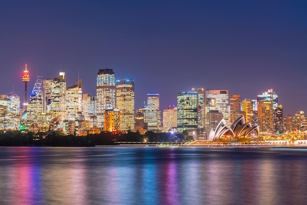 De skyline van het centrum van Sydney