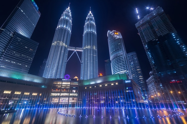 de skyline van Kualalumpur in Maleisië