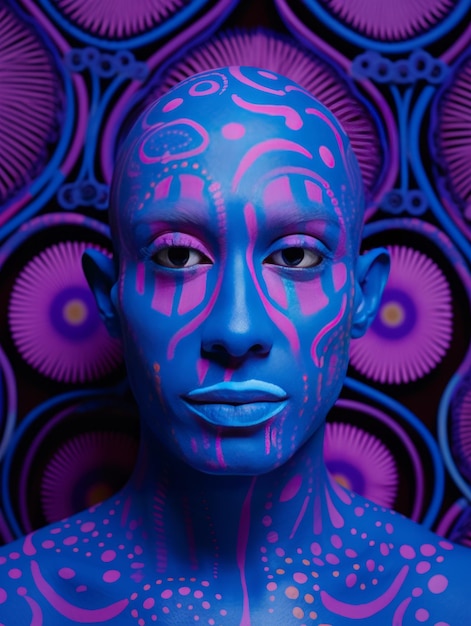 De spectaculaire psychedelische verrassing de Blue Man Group Show onthult Neon Blurple Splendor Mesmeriz