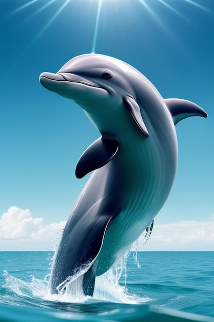 Foto de speelse dolfijn met de flessenneus