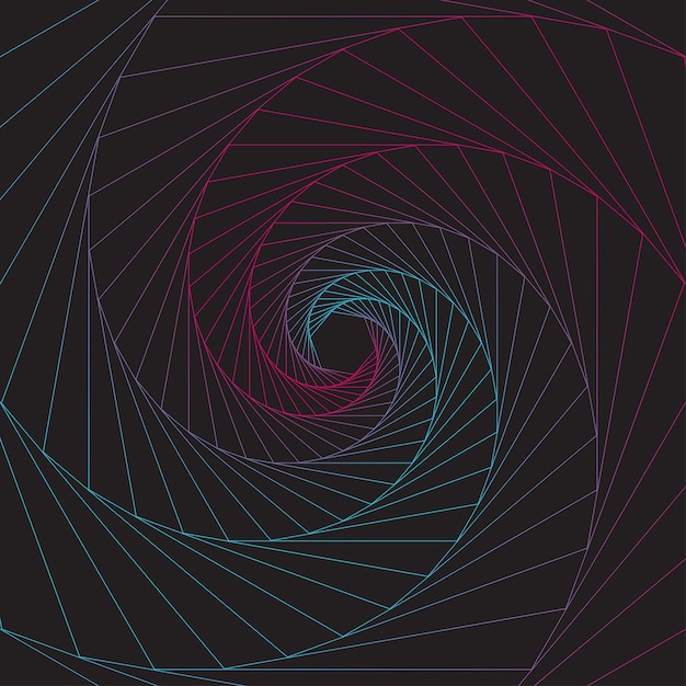 De spirale abstracte afbeelding met een turquoise tot roze gradiënt is een echt prachtig visueel element voegt beweging en grilligheid toe aan het ontwerp