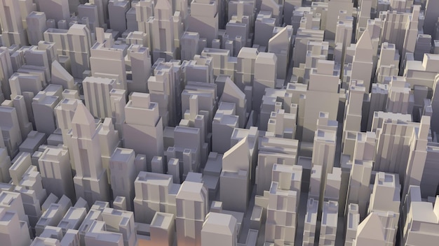 De stad afbeelding voor onroerend goed of eigendom concept 3D rendering