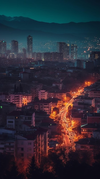 De stad istanbul behang