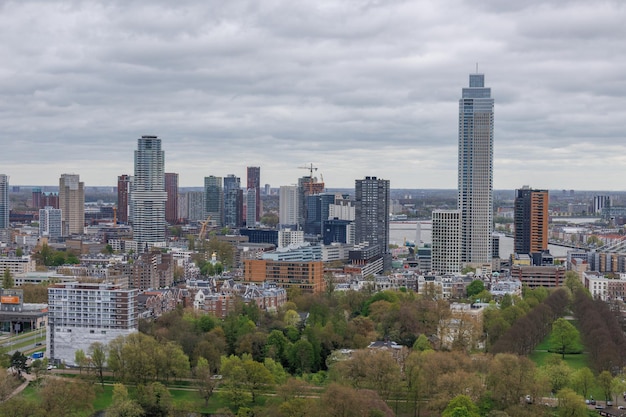 De stad Rotterdam in Nederland