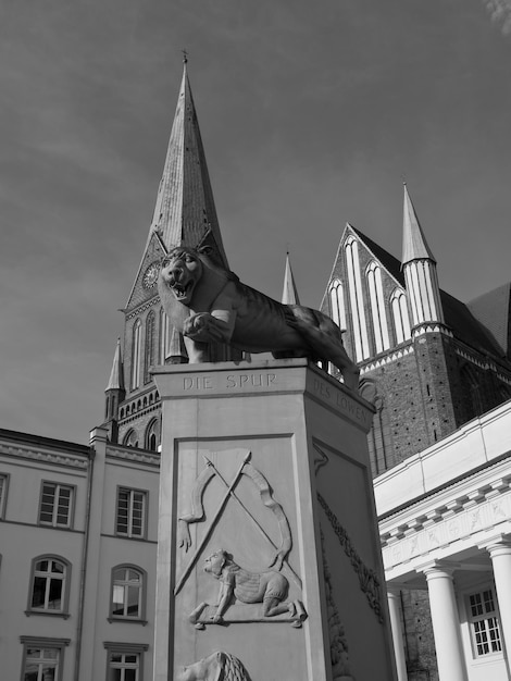 de stad Schwerin in Mecklenburg Vorpommern, Duitsland