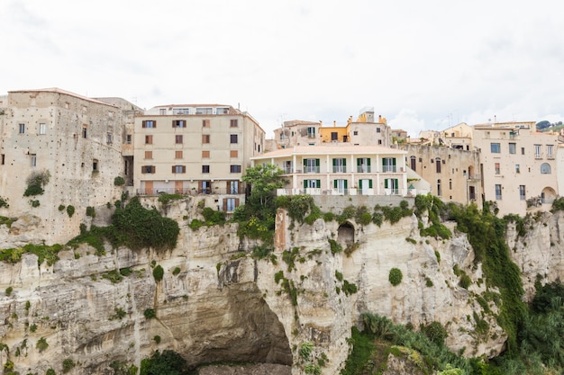 De stad Tropea in de provincie Vibo Valentia, Calabrië, Italië.