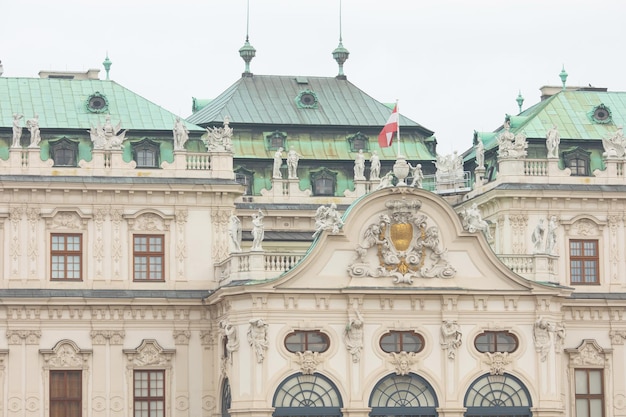 De stad Wenen vanaf het grondgebied van het Belvedere-paleiscomplex.