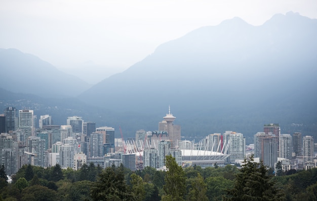 De stadshorizon van Vancouver, Brits Colombia, Canada