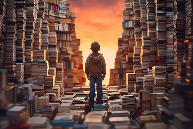 De student is in de bibliotheek en denkt wat hij AI gaat lezen