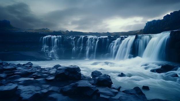 De surrealistische landschappen van IJsland met cascading watervallen